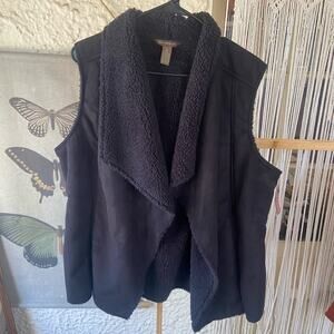 Women's Black Sleeveless Jacket (A)